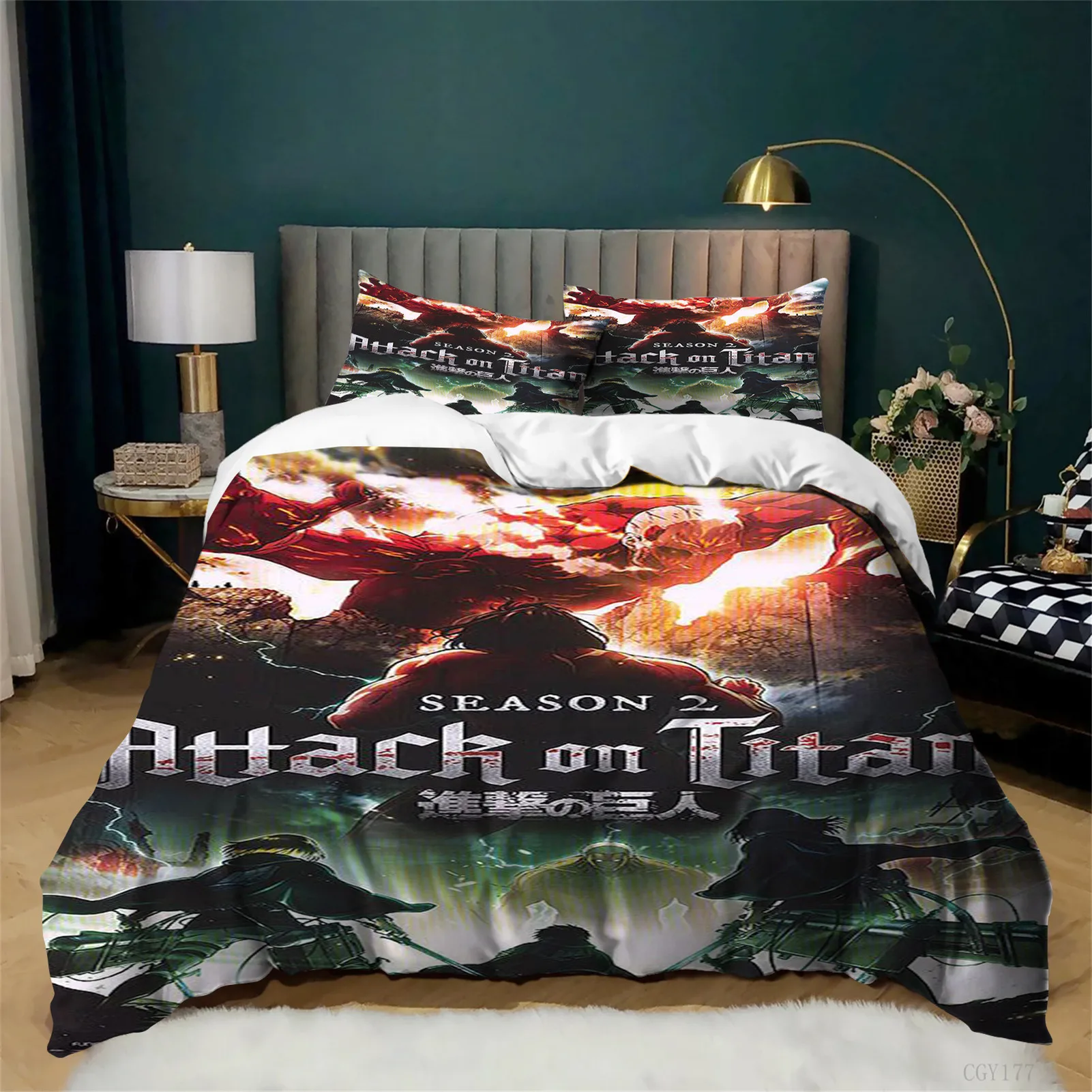 3pcs Anime Att-ack on Tita-n Bedding Set Soft Breathable Duvet Cover Light-Weight Bedding Duvet Cover Set for All Season
3pcs Anime Att-ack on Tita-n Bedding Set Soft Breathable Duvet Cover Light-Weight Bedding Duvet Cover Set for All Season