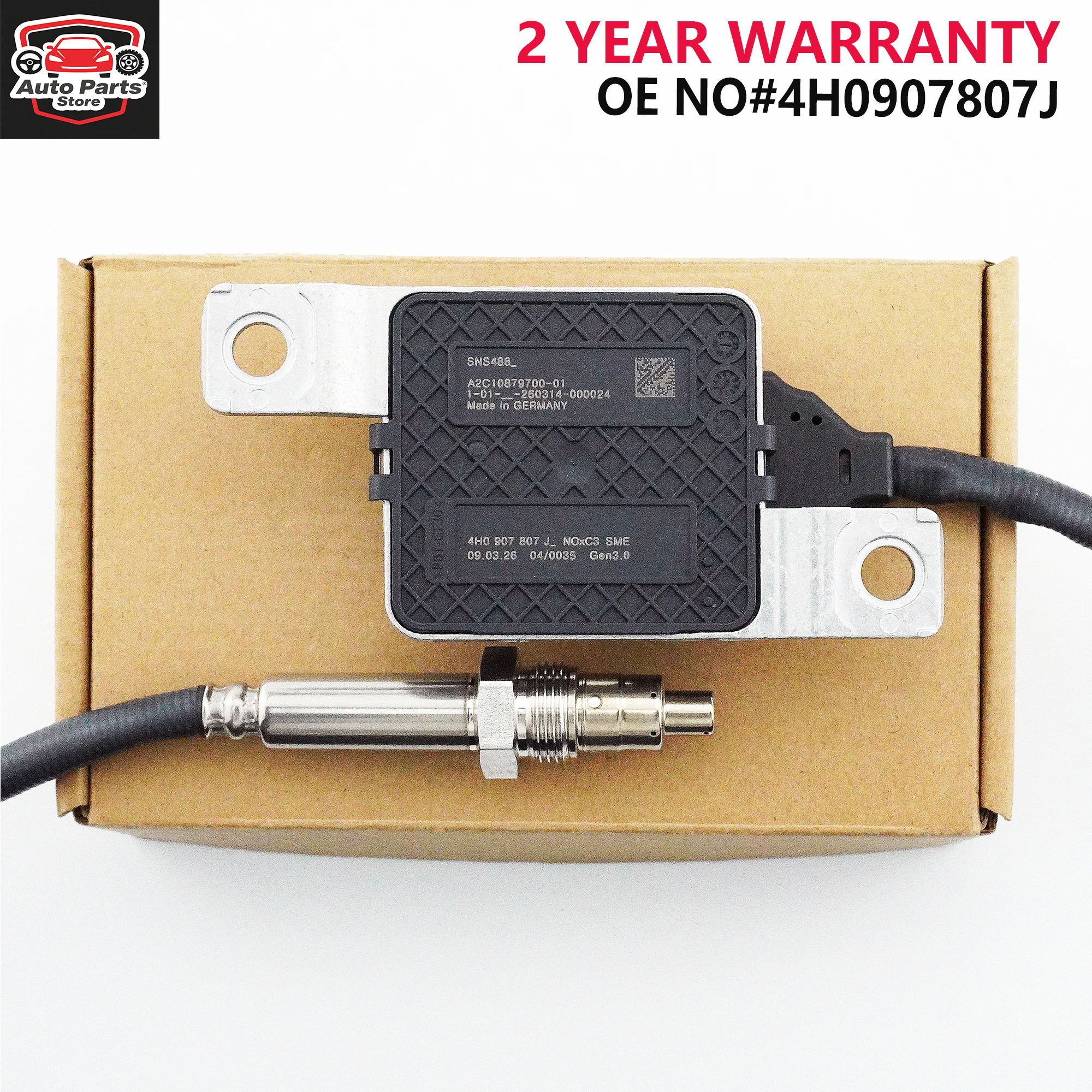 4H0907807J SNS488 Nox Sensor Nitrogen Oxide Sensor Fits Diesel Audi A8 D4 4H2 4H8 4HC 4HL 3.0 TDI quattro 2010-2015 YEAR
4H0907807J SNS488 Nox Sensor Nitrogen Oxide Sensor Fits Diesel Audi A8 D4 4H2 4H8 4HC 4HL 3.0 TDI quattro 2010-2015 YEAR