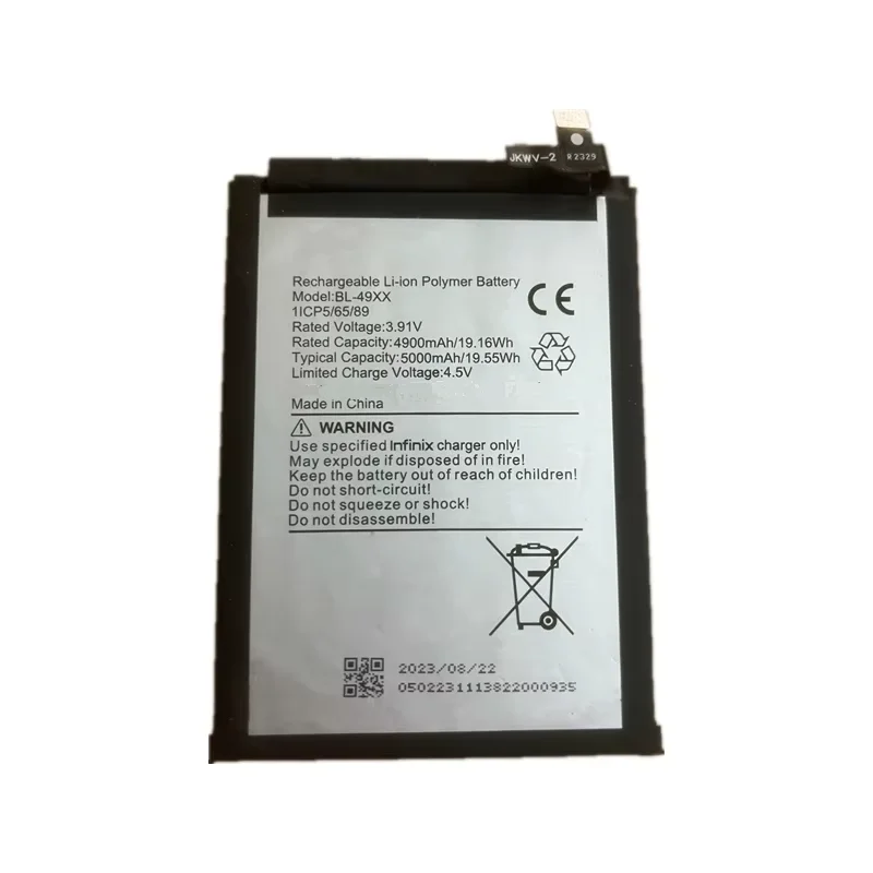 Fast Shipping BL-49XX 3.91V 5000mAh Phone Battery High Quality Replaceable For Infinix GT 20 PRO Note 40 Pro Note 40 4G
Fast Shipping BL-49XX 3.91V 5000mAh Phone Battery High Quality Replaceable For Infinix GT 20 PRO Note 40 Pro Note 40 4G