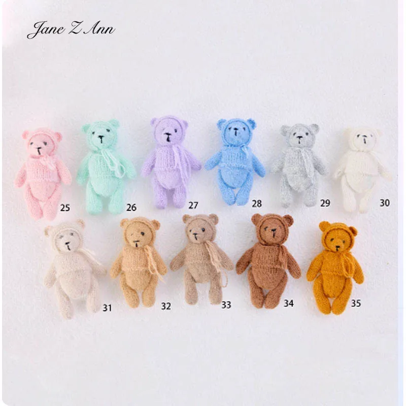 Newborn photography props knitted bear bonnet solid color matching doll infant photo outfit studio shooting accessories
Newborn photography props knitted bear bonnet solid color matching doll infant photo outfit studio shooting accessories