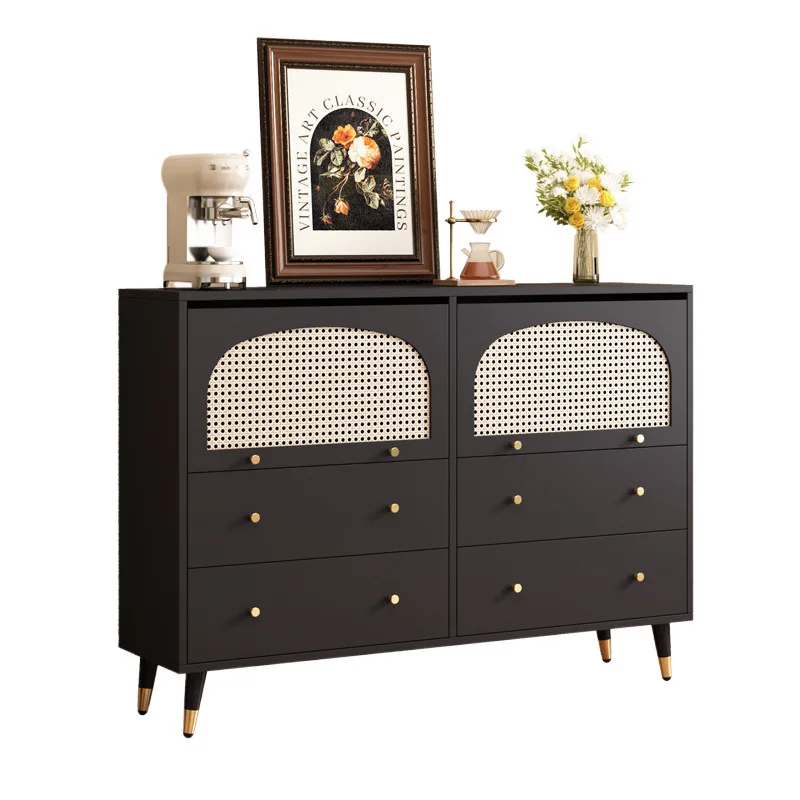 Black rattan chest cabinet, dining side cabinet, integrated French retro living room, dining room wall storage cabinet, multi-fu
Black rattan chest cabinet, dining side cabinet, integrated French retro living room, dining room wall storage cabinet, multi-fu