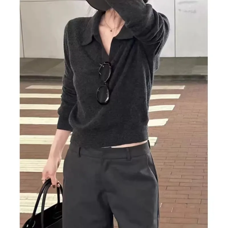 2026 POLO collar 100% wool knitwear women's top autumn and winter temperament long-sleeved bottom sweater
2026 POLO collar 100% wool knitwear women's top autumn and winter temperament long-sleeved bottom sweater