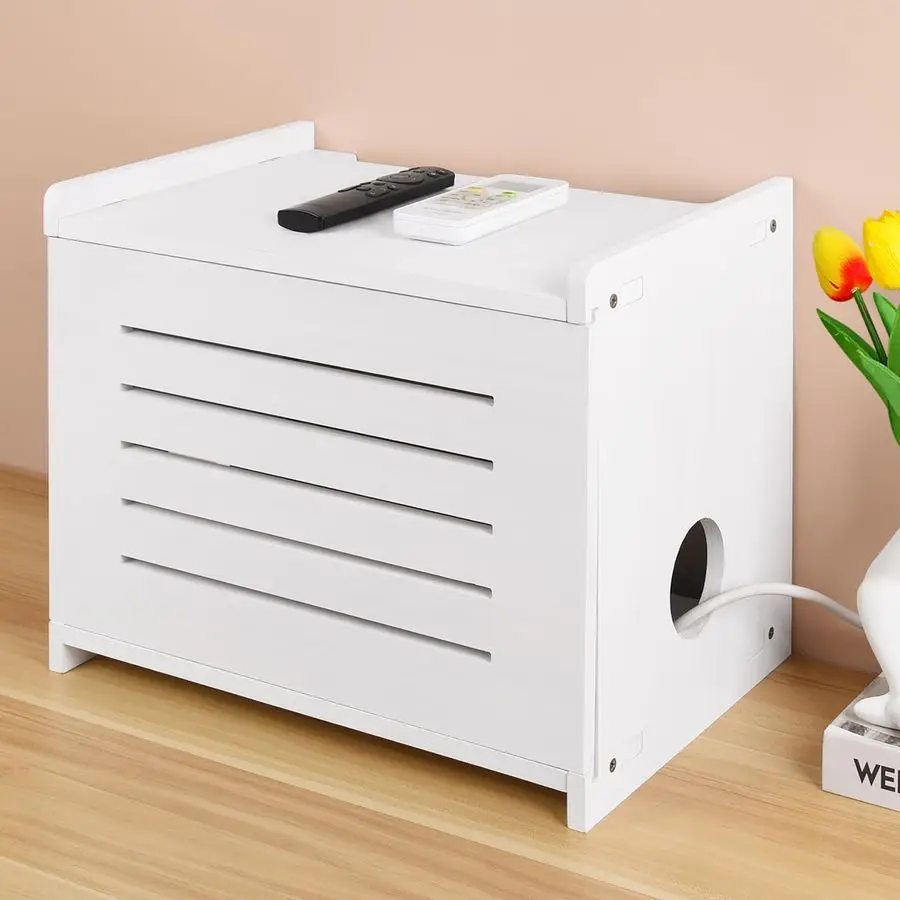 Router Shelf Projector Shelf Projector Stand Router Storage Box Modem Cable Router Cover Organized Power Strip Cable Management
