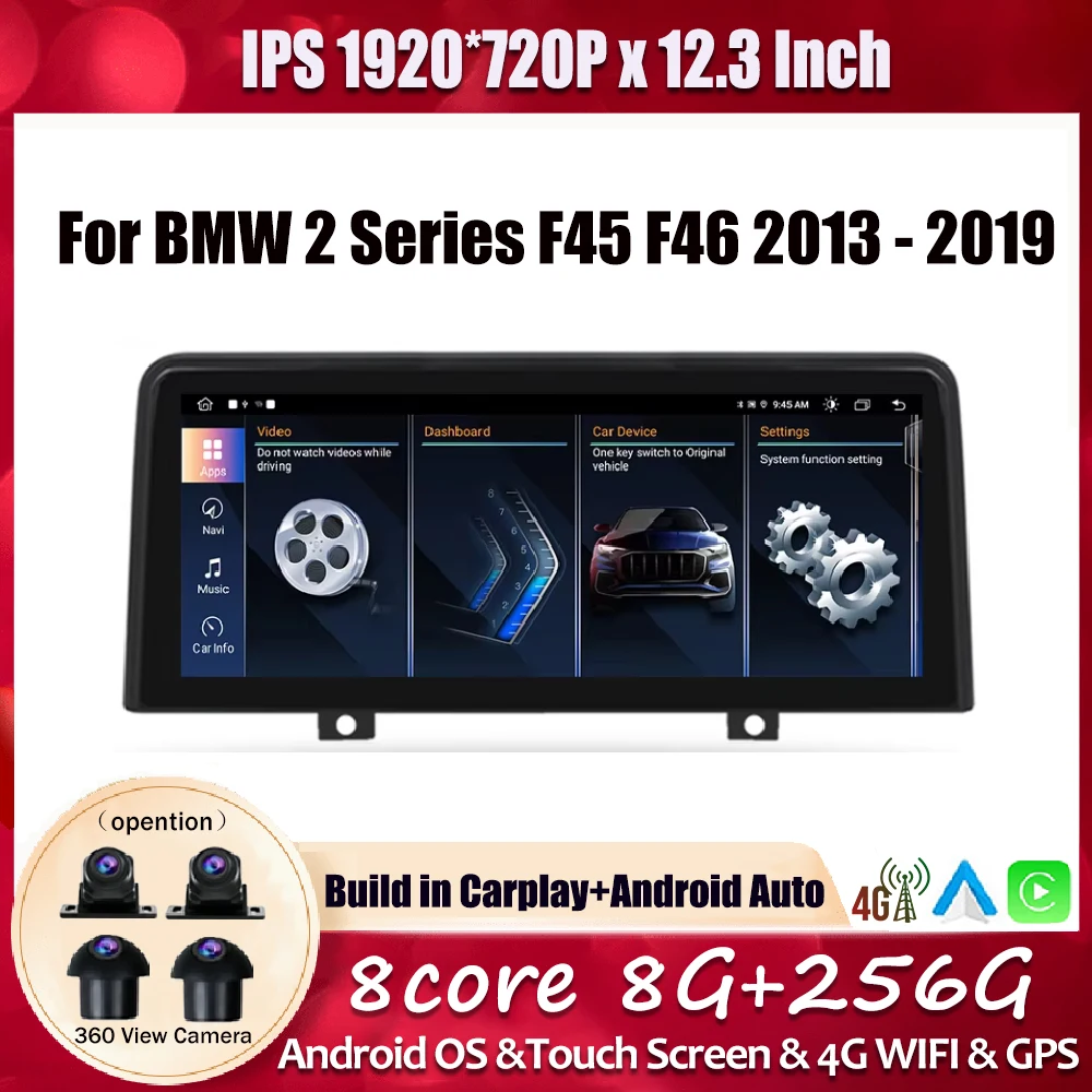 For BMW 2 Series F45 F46 2013 - 2019 NBT EVO System 12.3 inch 1920*720P HD Touch Screen Android Car Radio Multimedia Player DSP
For BMW 2 Series F45 F46 2013 - 2019 NBT EVO System 12.3 inch 1920*720P HD Touch Screen Android Car Radio Multimedia Player DSP