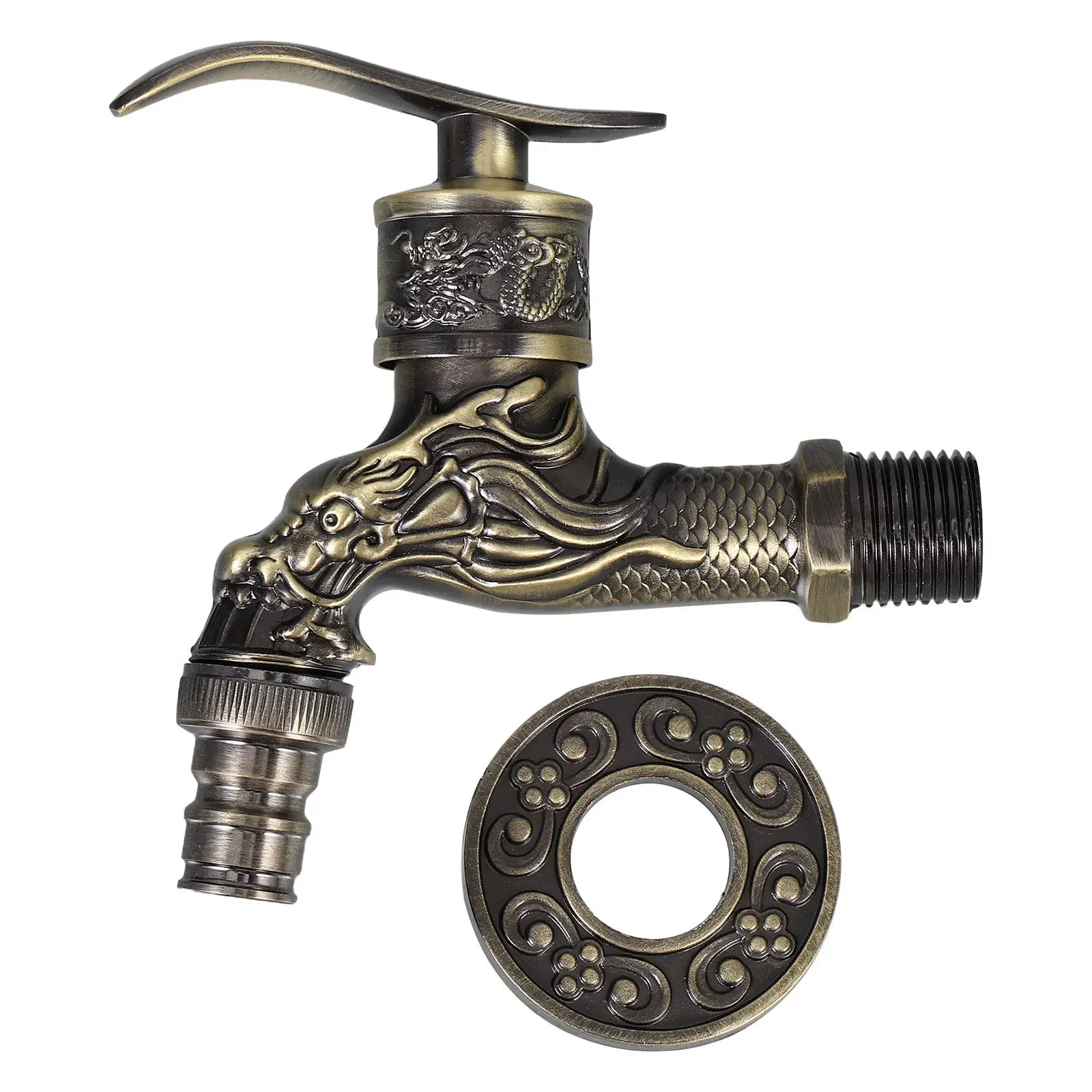 Vintage Dragon Style Wall Mounted Faucet Single Lever Handle for Sink Washing Machine Garden Tap Faucet
Vintage Dragon Style Wall Mounted Faucet Single Lever Handle for Sink Washing Machine Garden Tap Faucet