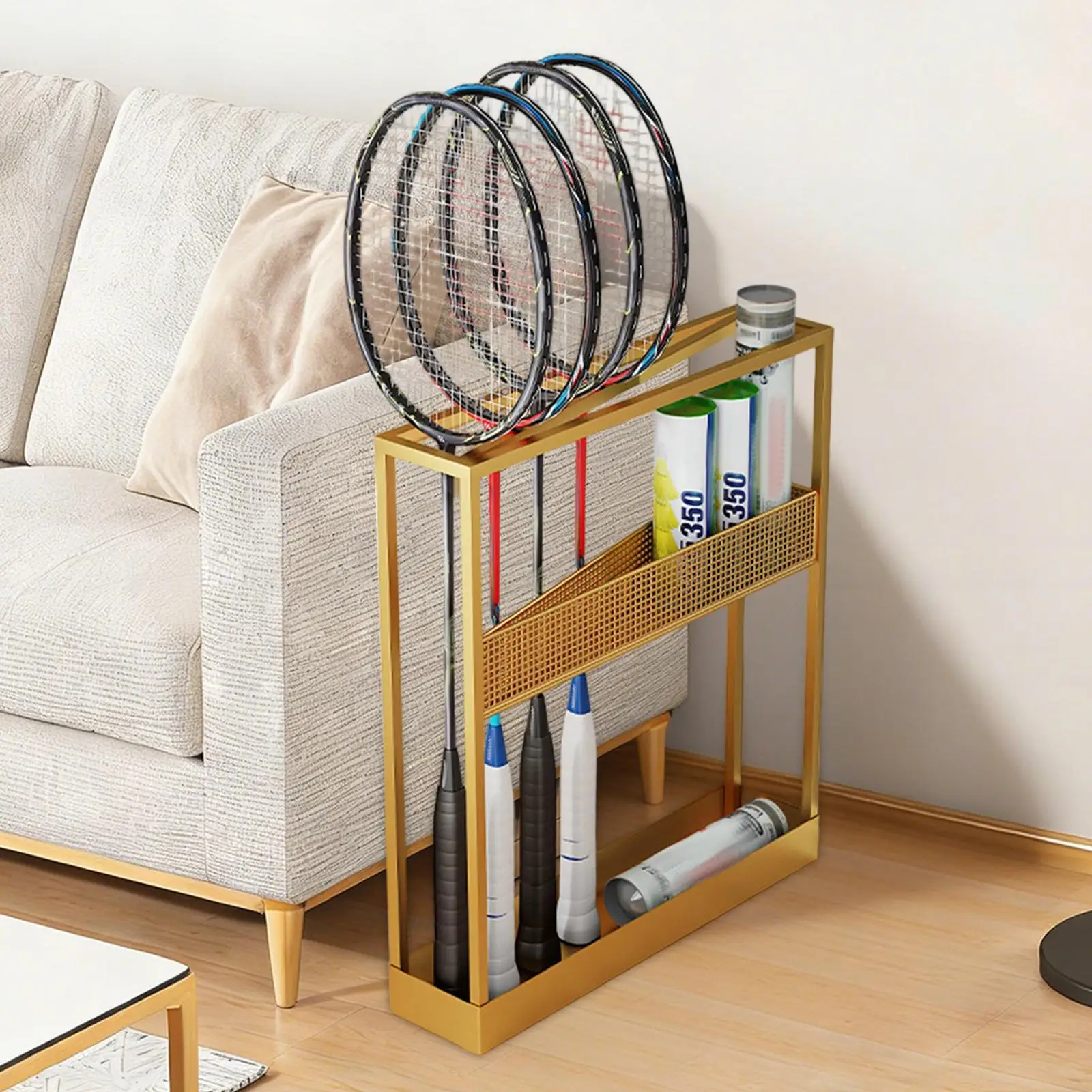 Multipurpose Badminton Racket Organizer Iron Storage Rack with Large Capacity for School Home Stadium
Multipurpose Badminton Racket Organizer Iron Storage Rack with Large Capacity for School Home Stadium