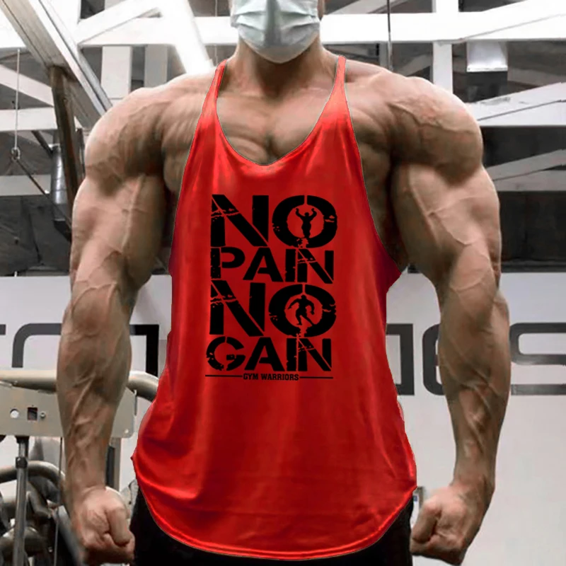 NO PAIN NO GAIN Gym Warriors Fitness Tank Tops Mens Running Sleeveless Vests Cotton Breathable Y-back Suspenders Singlets
NO PAIN NO GAIN Gym Warriors Fitness Tank Tops Mens Running Sleeveless Vests Cotton Breathable Y-back Suspenders Singlets