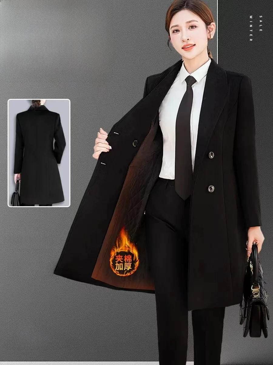 Professional Woolen Coat for Jewelry Store Sales Department Mobile Business Hall Work Uniform Long Sleeve OL Style Coat
Professional Woolen Coat for Jewelry Store Sales Department Mobile Business Hall Work Uniform Long Sleeve OL Style Coat