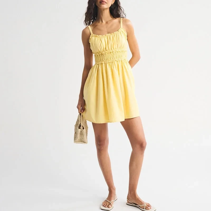 Summer New Sleeveless Slim Pleated Mini Dress Elegant High Waist Hollow Out Beach Dresses Vintage Polka Dot Printed Halter Dress
Summer New Sleeveless Slim Pleated Mini Dress Elegant High Waist Hollow Out Beach Dresses Vintage Polka Dot Printed Halter Dress