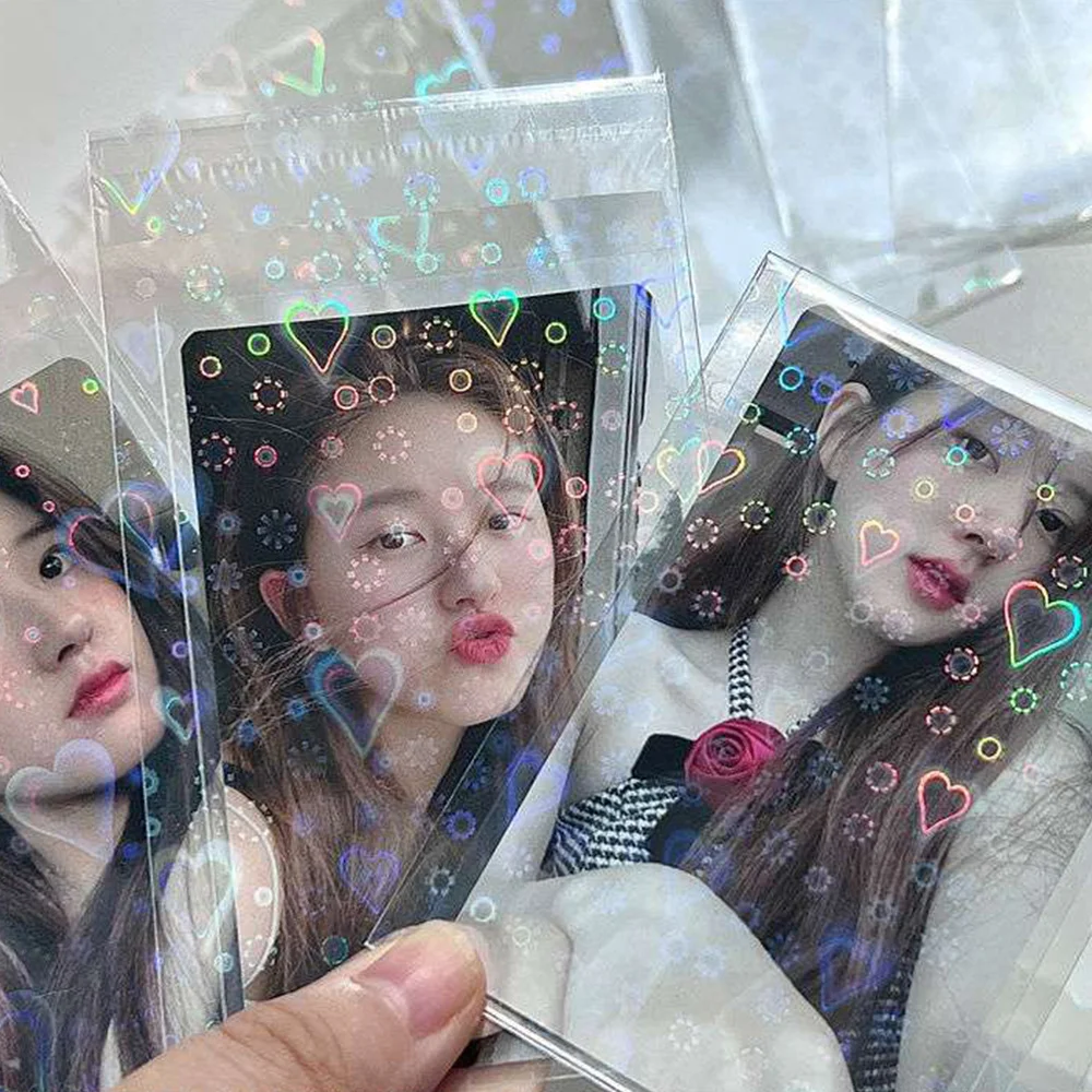 50Pcs Ins Card Sleeve Idol Card Flat Mouth Card Film Love Laser Card Holder Card Protective Cover Photocard Holder
50Pcs Ins Card Sleeve Idol Card Flat Mouth Card Film Love Laser Card Holder Card Protective Cover Photocard Holder