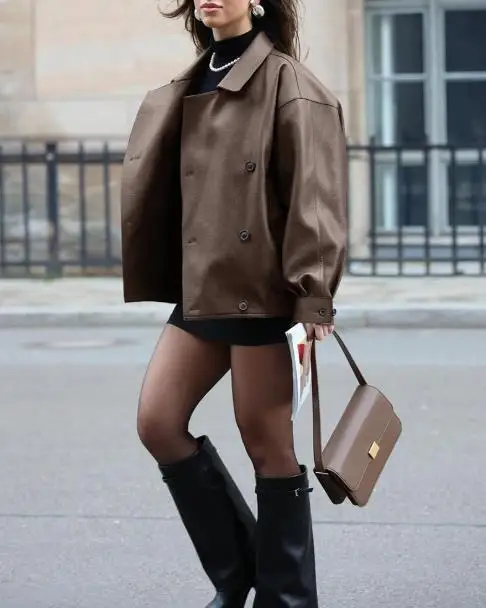 Women's Retro Temperament Suit Collar Loose Leather Jacket Autumn/Winter Fashion New Style 2025
Women's Retro Temperament Suit Collar Loose Leather Jacket Autumn/Winter Fashion New Style 2025