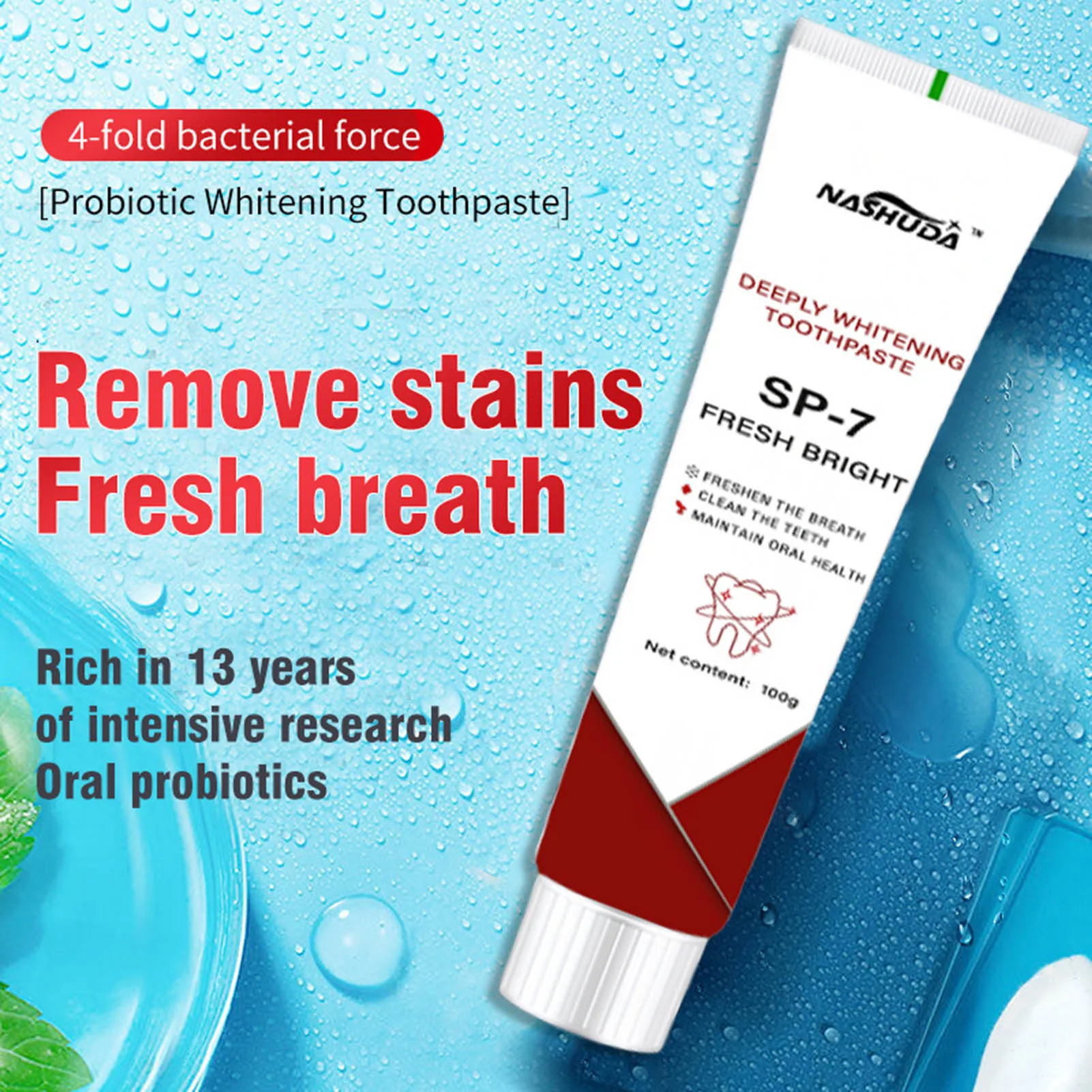 Sp-7/ Sp-8 Ultra Whitening Toothpaste Stain Removal and Whitening Toothpaste Super Deep Clean & Super Fresh Breath
Sp-7/ Sp-8 Ultra Whitening Toothpaste Stain Removal and Whitening Toothpaste Super Deep Clean & Super Fresh Breath