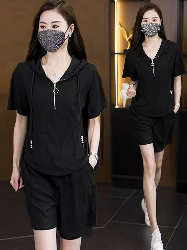 plus Size Women's Summer New Style Open Cardigan Hoodie Short Sleeve Loose Shorts Casual Sports Anti-Aging Two-Piece Set
plus Size Women's Summer New Style Open Cardigan Hoodie Short Sleeve Loose Shorts Casual Sports Anti-Aging Two-Piece Set