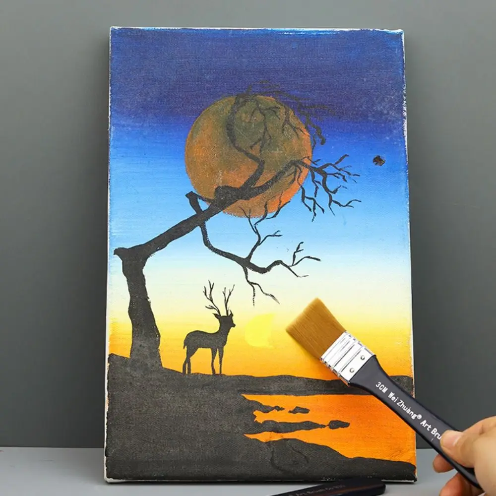 Flat Brush Primer Watercolor Oil Art Paint Good Pigment Adsorption Flexible Brushstrokes Wall Painting Paint Brush
Flat Brush Primer Watercolor Oil Art Paint Good Pigment Adsorption Flexible Brushstrokes Wall Painting Paint Brush