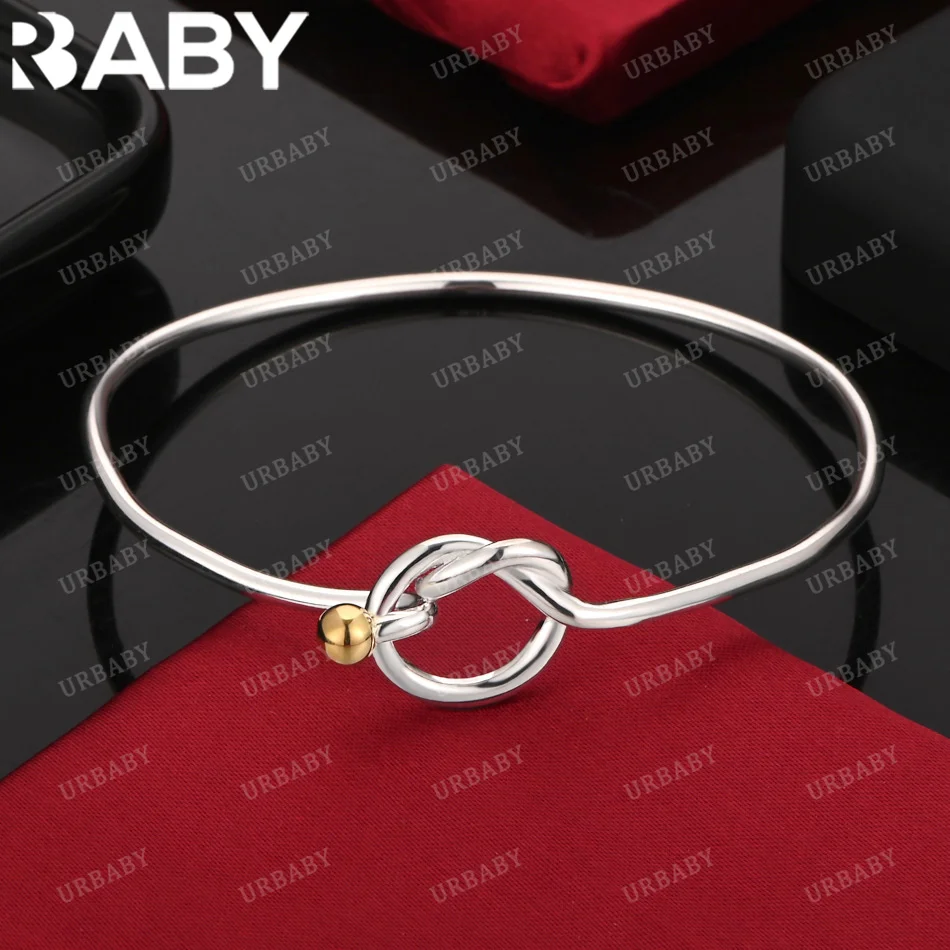 URBABY 925 Sterling Silver Bangle Smooth Knot Bracelet For Women Jewelry Fashion Party And Daily Wear
URBABY 925 Sterling Silver Bangle Smooth Knot Bracelet For Women Jewelry Fashion Party And Daily Wear