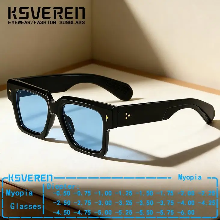 Square Blue Myopia Sunglasses Men Women Decorative Tinted Prescription Nearsighted Glasses Outdoor Driving Sun Shade Eyewear
Square Blue Myopia Sunglasses Men Women Decorative Tinted Prescription Nearsighted Glasses Outdoor Driving Sun Shade Eyewear
