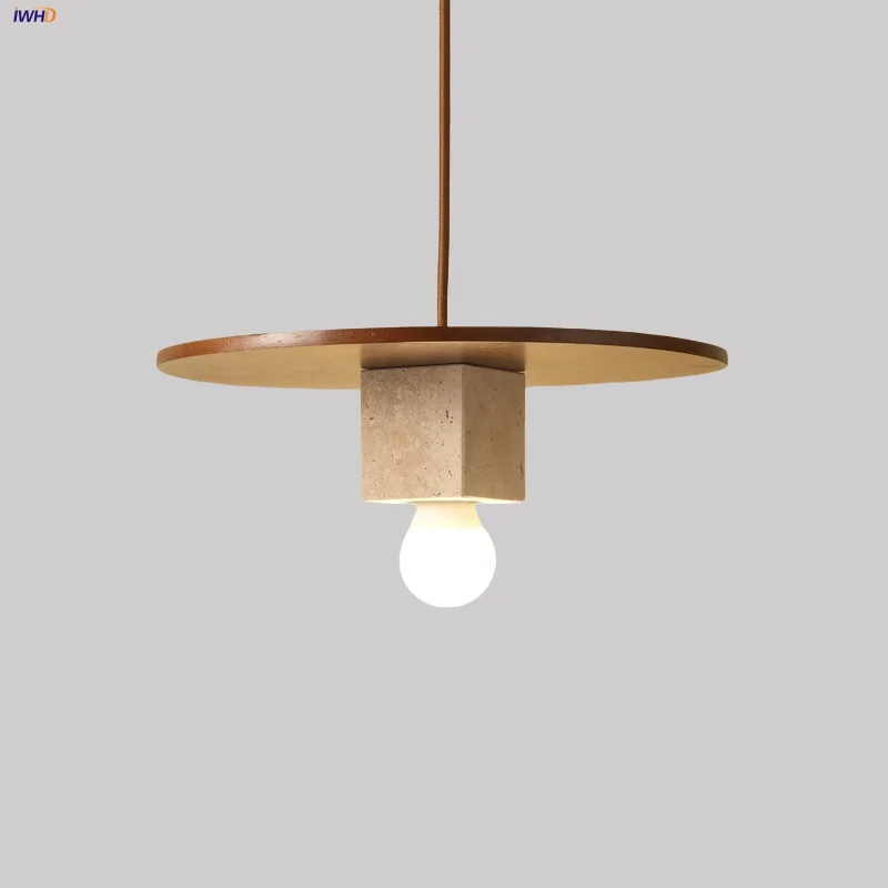 IWHD Round Wood LED Pendant Lamp Kitchen Balcony Bar Yellow Travertine Stone Wabi Sabi Home Decor Wire Adjustable Hanging Lights
IWHD Round Wood LED Pendant Lamp Kitchen Balcony Bar Yellow Travertine Stone Wabi Sabi Home Decor Wire Adjustable Hanging Lights