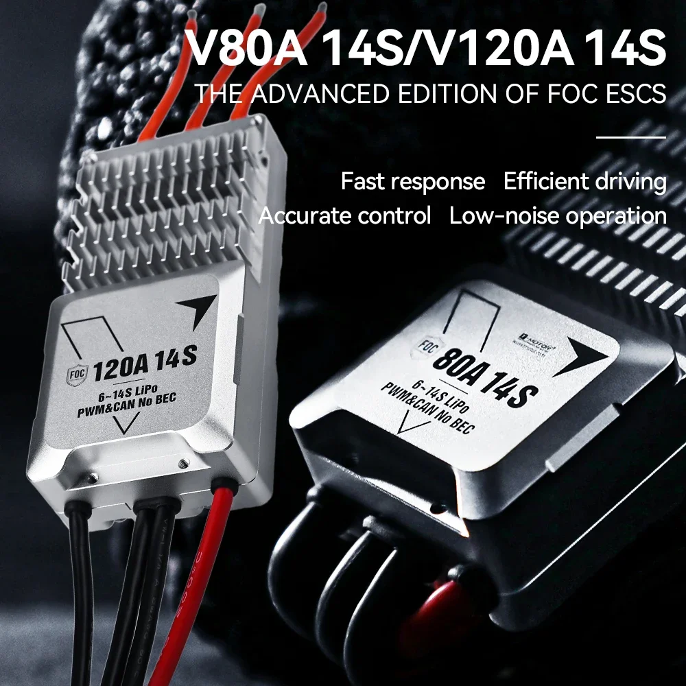 T-Motor Foc ESC V80A V120A 14S Электрический регулятор скорости для дрона БПЛА Vtol VL6013 VL7015 VL8015 VL8018 Двигатель Быстрое реагирование
T-Motor Foc ESC V80A V120A 14S Электрический регулятор скорости для дрона БПЛА Vtol VL6013 VL7015 VL8015 VL8018 Двигатель Быстрое реагирование