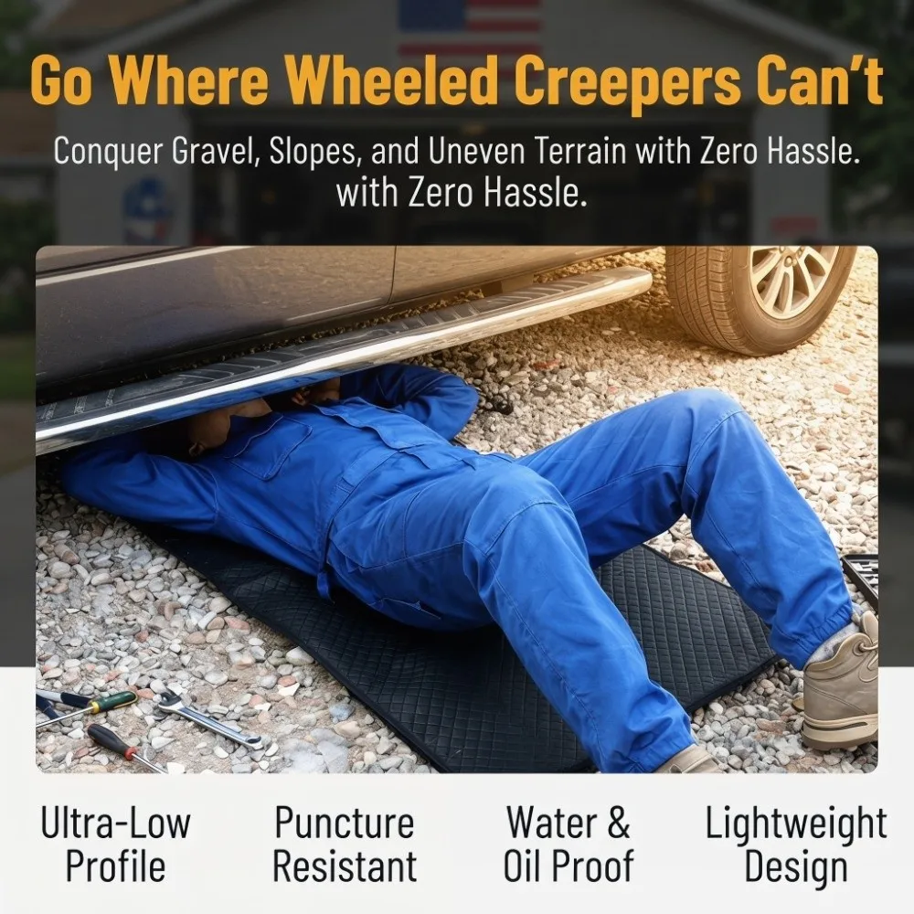 Portable Car Repair Lying Mat Low Clearance Heavy Duty” Creeper Mat Durable Foldable Mechanics Mat Under Car Repair
Portable Car Repair Lying Mat Low Clearance Heavy Duty” Creeper Mat Durable Foldable Mechanics Mat Under Car Repair