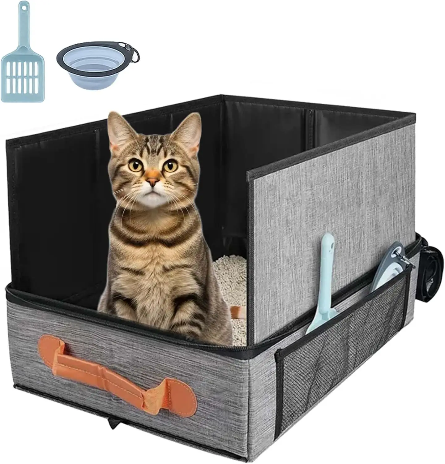 New Upgrade Travel Litter Box for Cats, Cats Portable Litter Boxs with Lid, Collapsible Cat Litter Box for Travel, Car, Hotel
New Upgrade Travel Litter Box for Cats, Cats Portable Litter Boxs with Lid, Collapsible Cat Litter Box for Travel, Car, Hotel