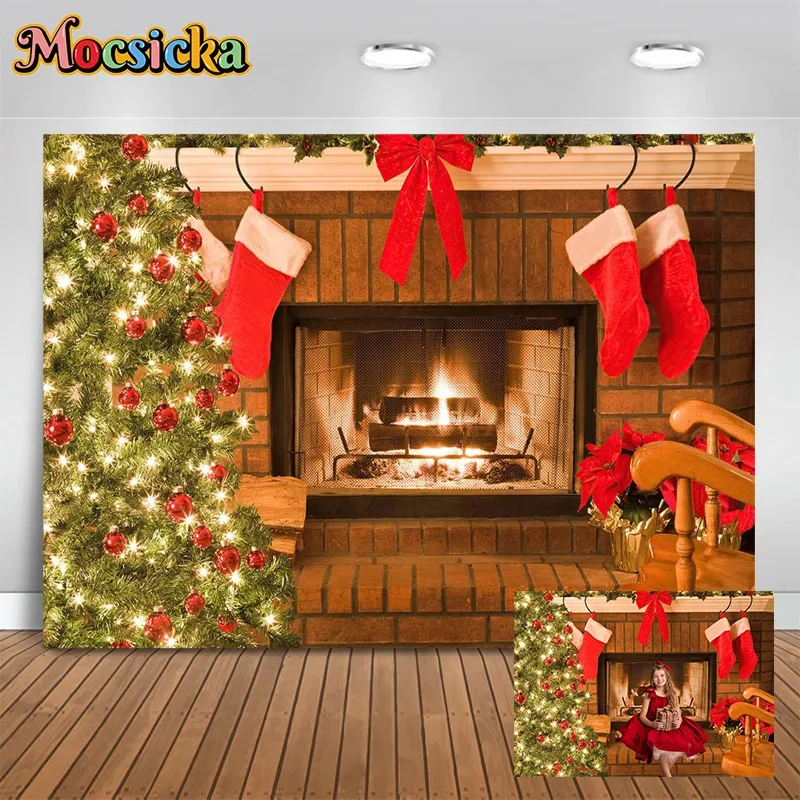 Mocsicka Winter Photography Backgrounds Christmas Tree Socks Fireplace Cozy Backdrops Kids Photo Portraits Cake Smash Photo
Mocsicka Winter Photography Backgrounds Christmas Tree Socks Fireplace Cozy Backdrops Kids Photo Portraits Cake Smash Photo