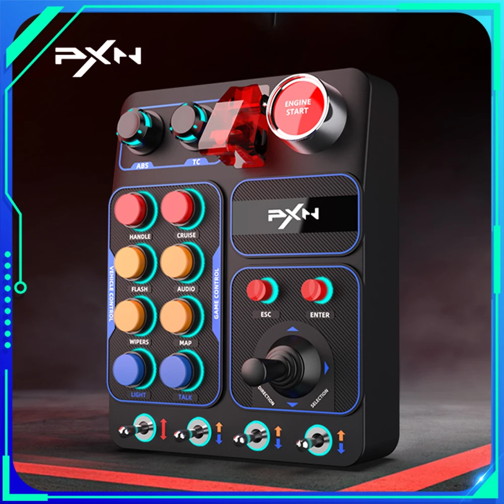 PXN CB1 Racing Simulator Central Control Box RGB Multifunctional Key Control Box For EURO Truck Simulator Racing Game Accessory
PXN CB1 Racing Simulator Central Control Box RGB Multifunctional Key Control Box For EURO Truck Simulator Racing Game Accessory