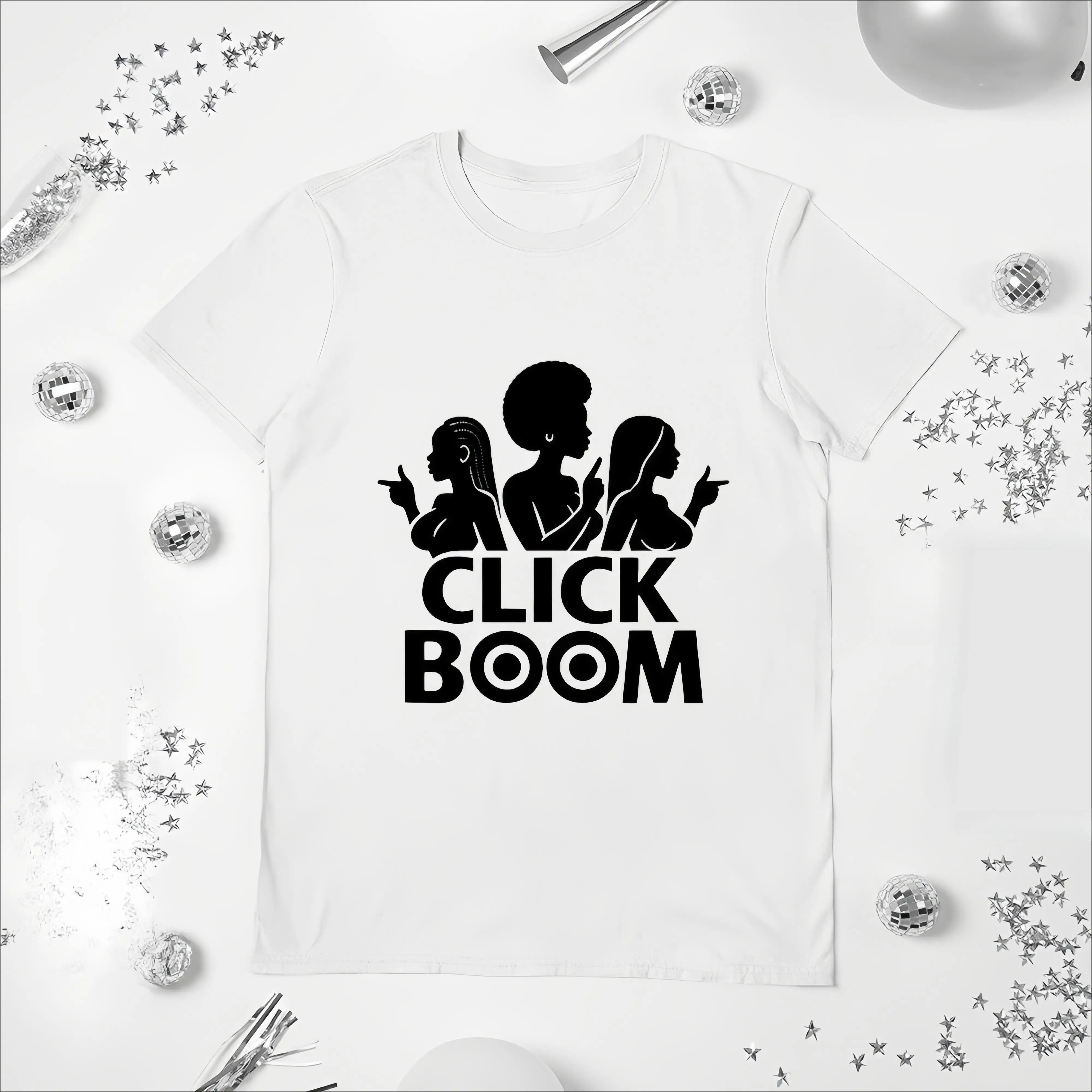 Click Boom T-shirt for Women, Women Empowerment Graphic Tee, Feminist Girl Power Shirts, Cool Stylish Teenager Gift
Click Boom T-shirt for Women, Women Empowerment Graphic Tee, Feminist Girl Power Shirts, Cool Stylish Teenager Gift