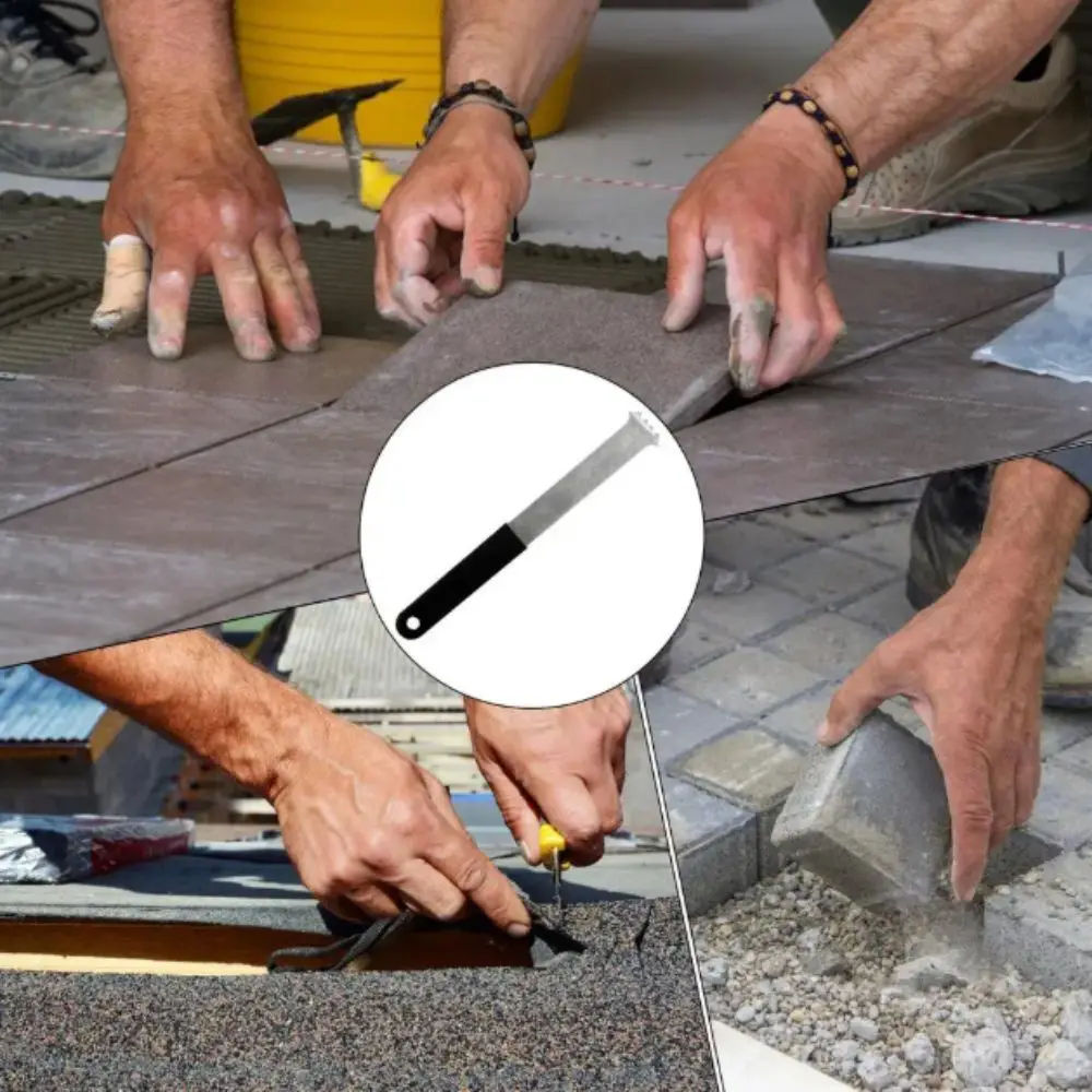 Металлический инструмент для удаления плитки с нескользящей ручкой, зубчатый скребок для плитки с двойным соединением, зубья для вытаскивания плитки
Металлический инструмент для удаления плитки с нескользящей ручкой, зубчатый скребок для плитки с двойным соединением, зубья для вытаскивания плитки