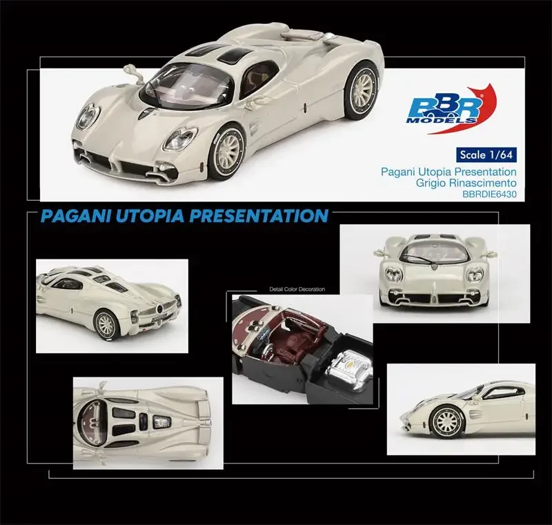 BBR 1:64 Pagani Utopia Presentation Grigio Rinascimento Beige Diecast Collector's Vehicle Model Car
BBR 1:64 Pagani Utopia Presentation Grigio Rinascimento Beige Diecast Collector's Vehicle Model Car