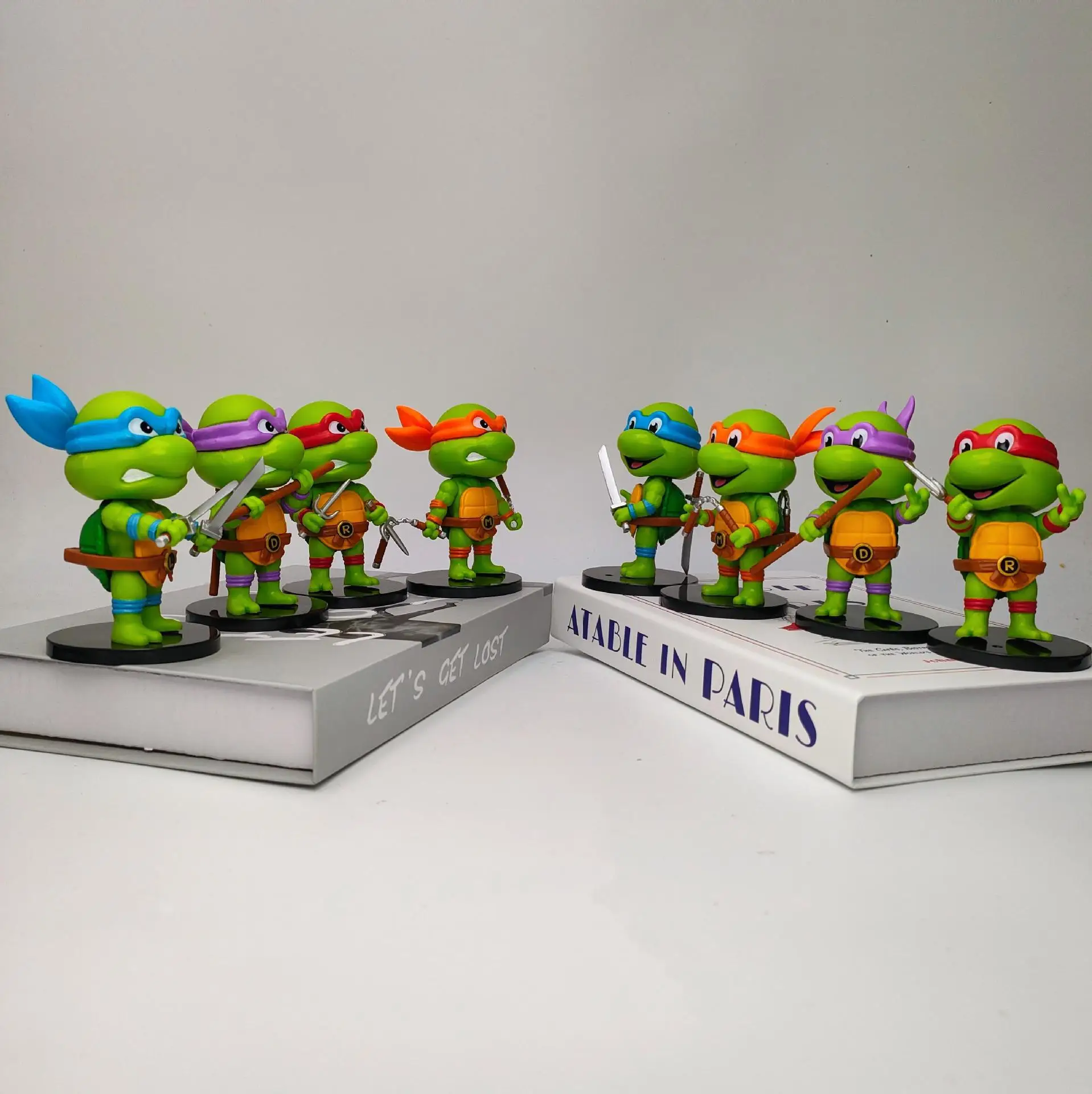 8cps Cute Q Version Teenage Mutant Ninja Turtles Figures Ornaments Car Dashboard Desktop Decor Doll Kids Toys Gift For TMNT Fans
8cps Cute Q Version Teenage Mutant Ninja Turtles Figures Ornaments Car Dashboard Desktop Decor Doll Kids Toys Gift For TMNT Fans