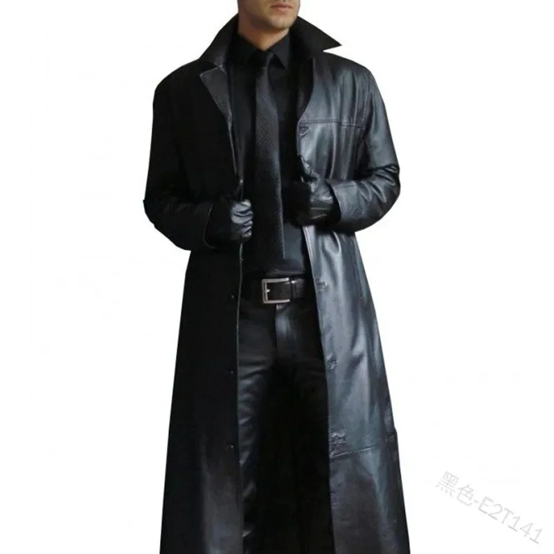 Detective Cosplay Gothic Moto Men PU Leather Trench Coat Long Jacket Spring Fall Winter Top Killer Biker Punk Outwear Vintage
Detective Cosplay Gothic Moto Men PU Leather Trench Coat Long Jacket Spring Fall Winter Top Killer Biker Punk Outwear Vintage