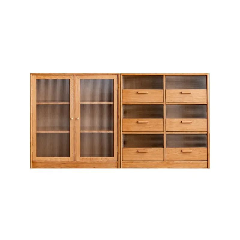 Household creative glass door drawer low cabinet, simple storage locker 
Household creative glass door drawer low cabinet, simple storage locker