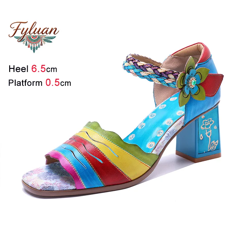 Women 6.5CM Block High Heels Square Toe Weave Ankle Strap Bohemian Sandals Blue sheepskin Summer Outdoors Nation Shoes For Woman
Women 6.5CM Block High Heels Square Toe Weave Ankle Strap Bohemian Sandals Blue sheepskin Summer Outdoors Nation Shoes For Woman
