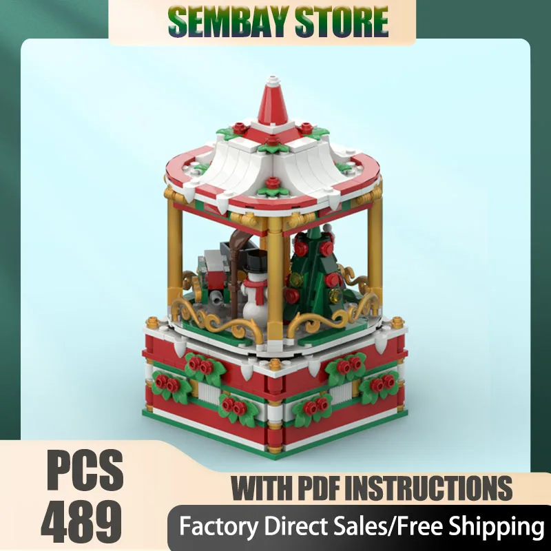 City Street View Moc Building Bricks Carousel for Christmas in Winter Model Technology Block Christmas DIY Toy Construction Gift
City Street View Moc Building Bricks Carousel for Christmas in Winter Model Technology Block Christmas DIY Toy Construction Gift
