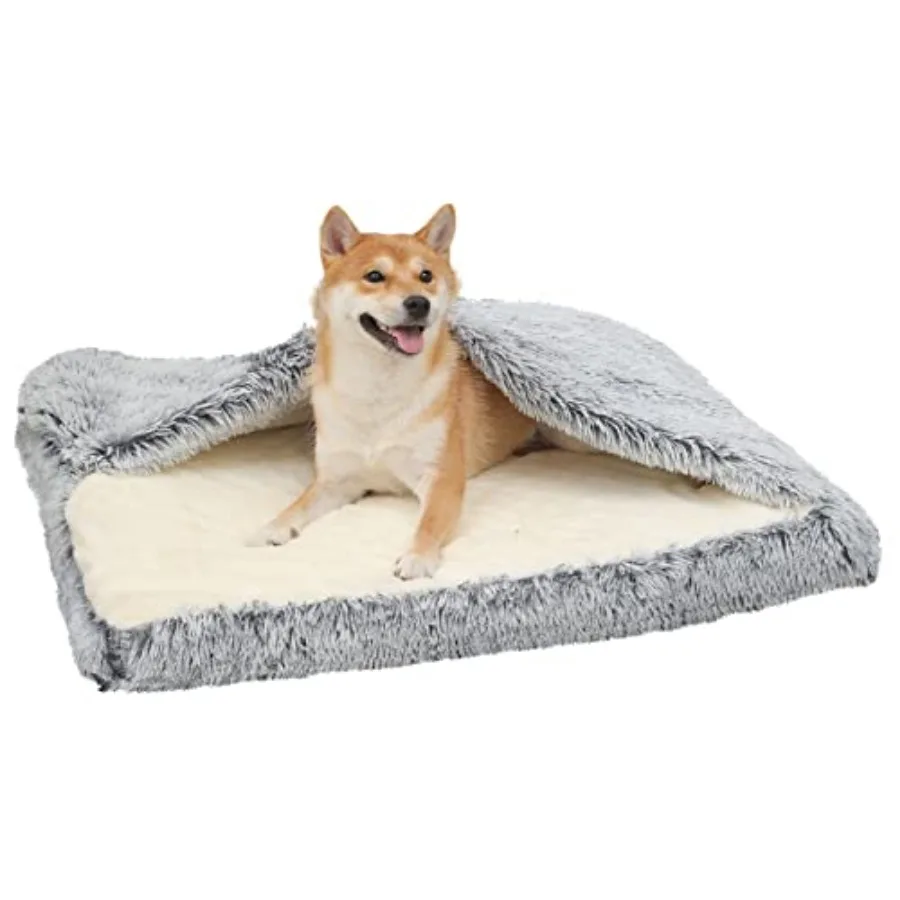 Dog Bed with Cover Cave, Orthopedic Dog Bed with Blanket, 33.5 * 27.6'' Rectangle Pet Crate Cozy Cuddler Mat, Anti-Anxiety Memo
Dog Bed with Cover Cave, Orthopedic Dog Bed with Blanket, 33.5 * 27.6'' Rectangle Pet Crate Cozy Cuddler Mat, Anti-Anxiety Memo