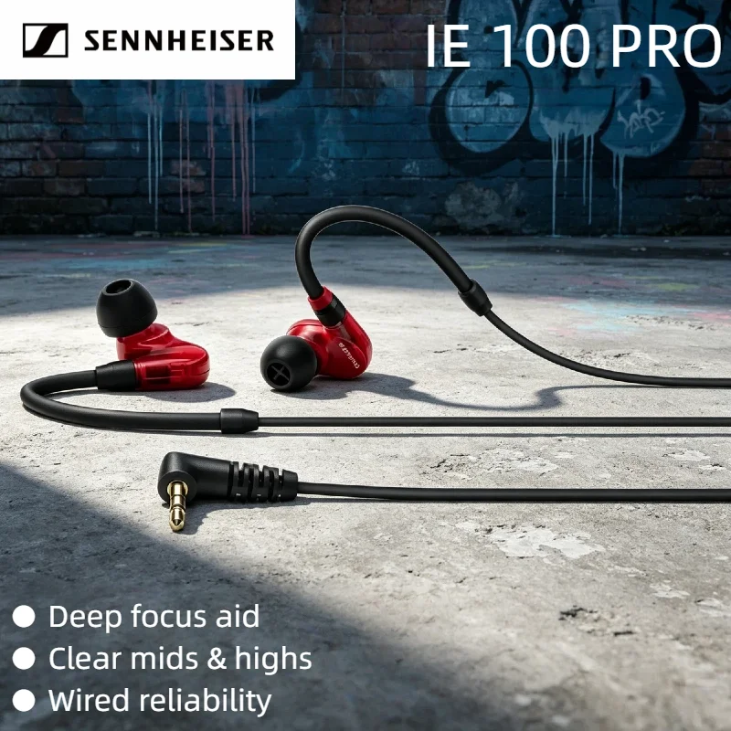 2026 Original Sennheiser IE 100 PRO Wired In-ear Earphones Broadband Dynamic Driver Passive Noise Hi-Fi Monitor
2026 Original Sennheiser IE 100 PRO Wired In-ear Earphones Broadband Dynamic Driver Passive Noise Hi-Fi Monitor