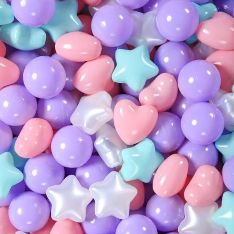 500pcs Mixed Star Heart Round Crush Proof Play Plastic Balls for Ball Pit Phthalate Free BPA Free Indoor Outdoor Soft Plastic P
500pcs Mixed Star Heart Round Crush Proof Play Plastic Balls for Ball Pit Phthalate Free BPA Free Indoor Outdoor Soft Plastic P