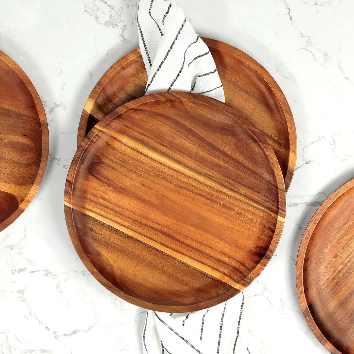 Dinner Plates, Acacia Round Wood Plates, Unbreakable Classic Plates, Easy Cleaning & Lightweight for Dishes Snack, Dessert
Dinner Plates, Acacia Round Wood Plates, Unbreakable Classic Plates, Easy Cleaning & Lightweight for Dishes Snack, Dessert