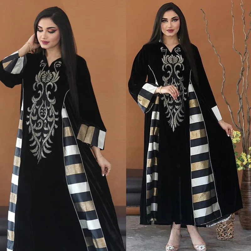 Ab052 Middle East Cross-Border Women's Clothing Embroidered Long Skirt Abaya Muslim Arab Dubai Muslim Dress
Ab052 Middle East Cross-Border Women's Clothing Embroidered Long Skirt Abaya Muslim Arab Dubai Muslim Dress