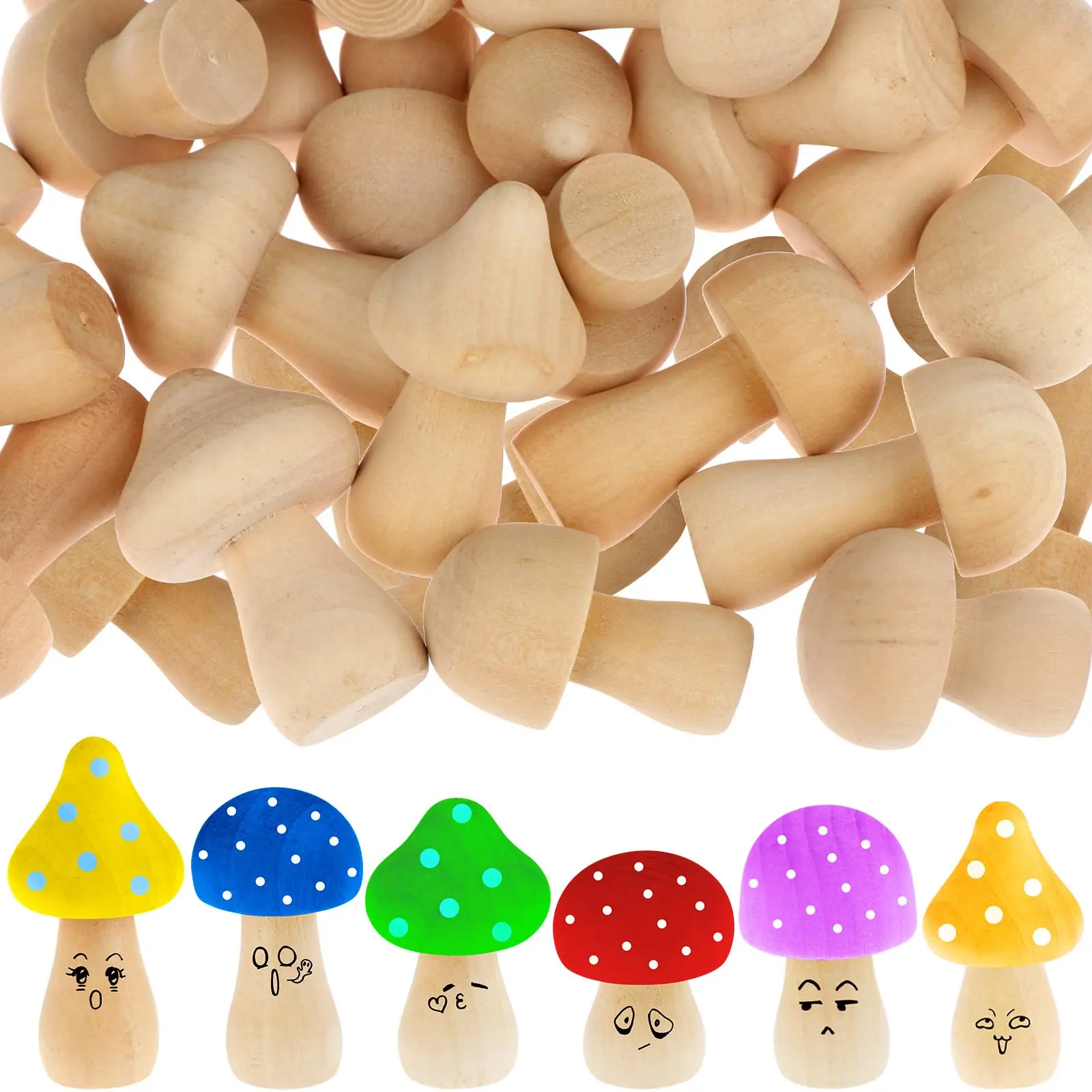 48Pcs Cute Shapes Unfinished Wooden Mushrooms Perfect for Art Project Crafting and Fairy Themed Spring Summer Decor Cute Smooth
48Pcs Cute Shapes Unfinished Wooden Mushrooms Perfect for Art Project Crafting and Fairy Themed Spring Summer Decor Cute Smooth