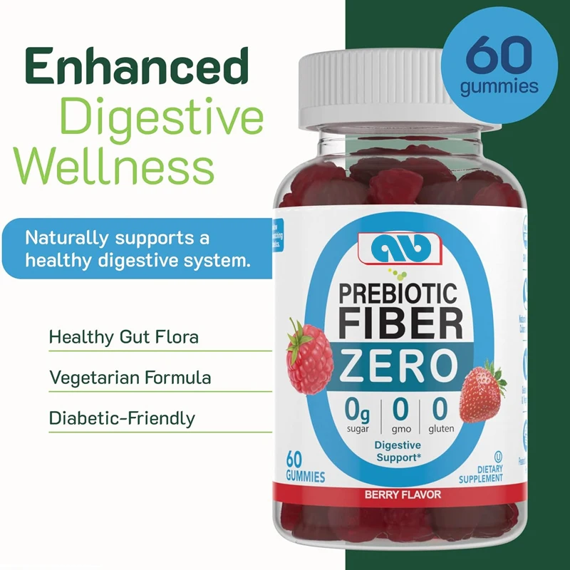 Probiotic fiber zero gummies | 4 grams of fiber for digestive support | Natural berry flavored -60 gummies
Probiotic fiber zero gummies | 4 grams of fiber for digestive support | Natural berry flavored -60 gummies