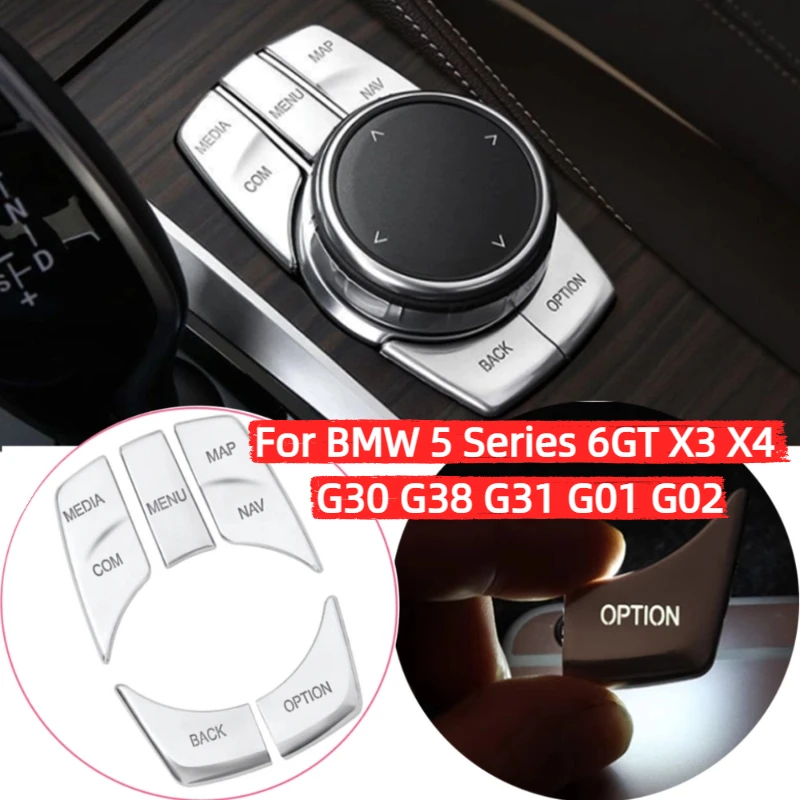 For BMW 5 Series 6GT X3 X4 G30 G38 G31 G01 G02 Silver Car Central Multimedia Button Cover Trim Sticker Auto Interior Accessories
For BMW 5 Series 6GT X3 X4 G30 G38 G31 G01 G02 Silver Car Central Multimedia Button Cover Trim Sticker Auto Interior Accessories