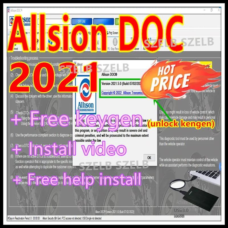 2025 Hot sell, Newest Allison Doc v2021.5 + unlimited keygen+ GEN5 File Programming Transmission Diagnostic Can Work with NEXIQ 
2025 Hot sell, Newest Allison Doc v2021.5 + unlimited keygen+ GEN5 File Programming Transmission Diagnostic Can Work with NEXIQ