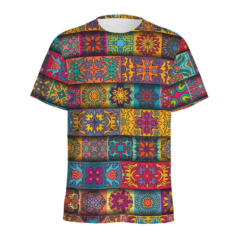 Retro Flower Mandala Pattern T-shirt Men Summer 3D Printed Ethnic Floral T Shirt Women Round Neck Short Sleeve Street Loose Tees
Retro Flower Mandala Pattern T-shirt Men Summer 3D Printed Ethnic Floral T Shirt Women Round Neck Short Sleeve Street Loose Tees