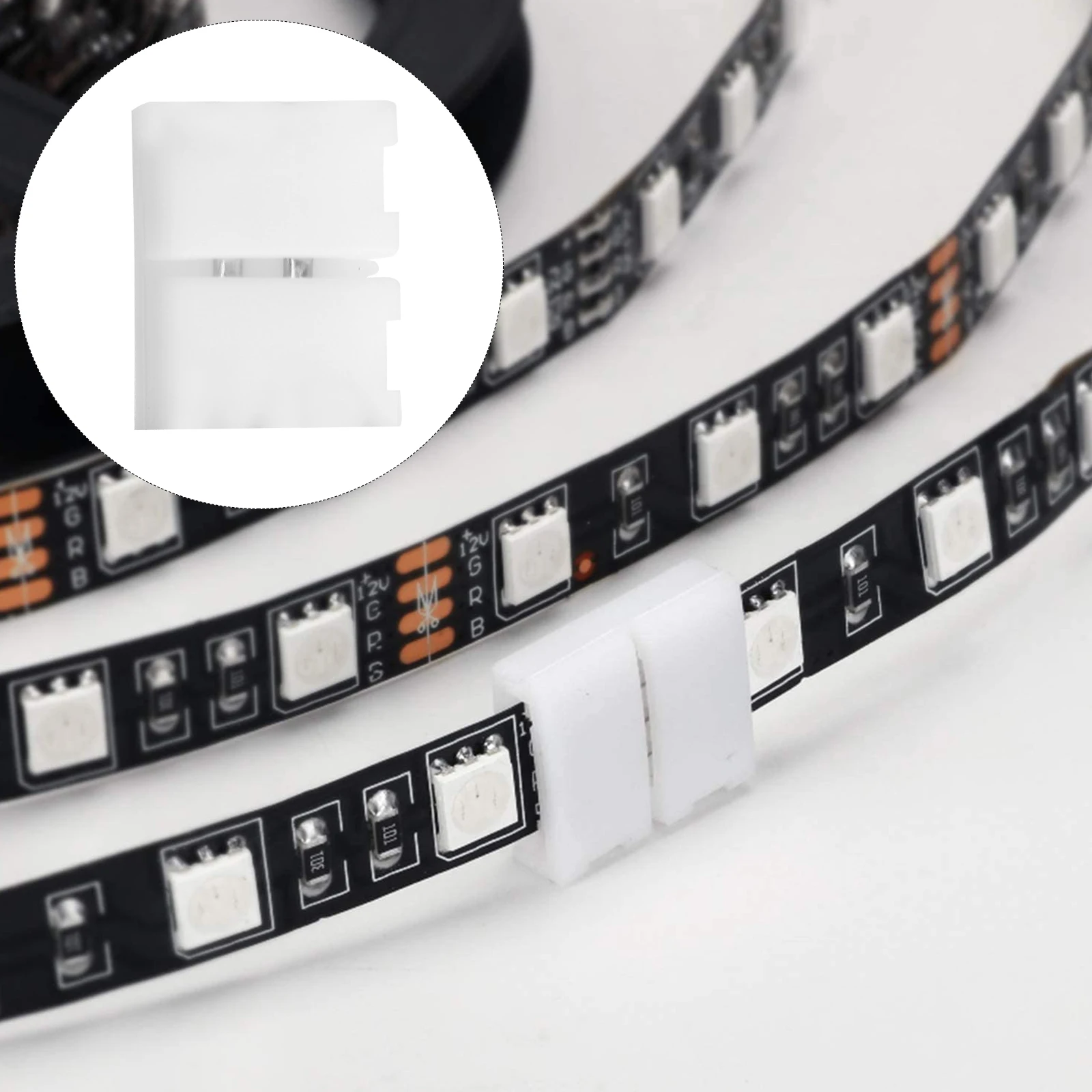 100 pcs LED Light Strip Connectors Connectors Solderless Snap Down Adapter for Light Strips Heat Resistant
100 pcs LED Light Strip Connectors Connectors Solderless Snap Down Adapter for Light Strips Heat Resistant