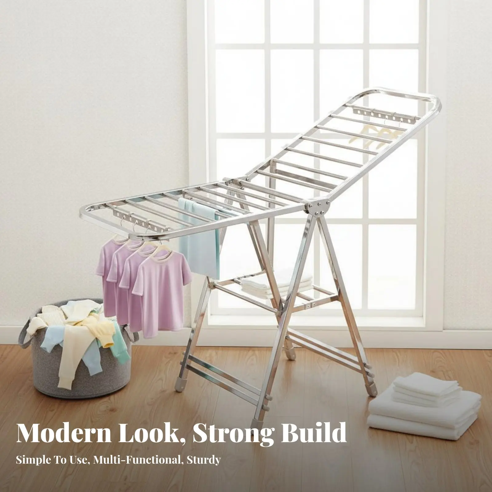 Foldable Gullwing Drying Rack Complimentary-Standing Foldable Clothes Drying Rack Freestanding Clothes Airer Height-Adjustable
Foldable Gullwing Drying Rack Complimentary-Standing Foldable Clothes Drying Rack Freestanding Clothes Airer Height-Adjustable