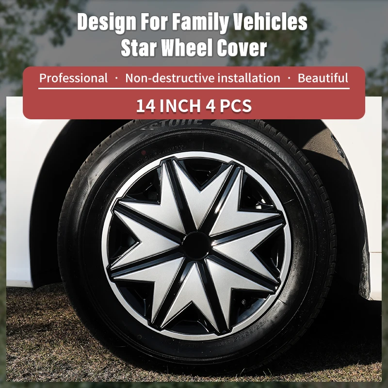 Universal 14 Inch Starfish Style Car Wheel Trim Covers for Most Iron Hub Rims ABS Hub Caps Wheel Rims Cap Hubcaps Cover Set of 4
Universal 14 Inch Starfish Style Car Wheel Trim Covers for Most Iron Hub Rims ABS Hub Caps Wheel Rims Cap Hubcaps Cover Set of 4
