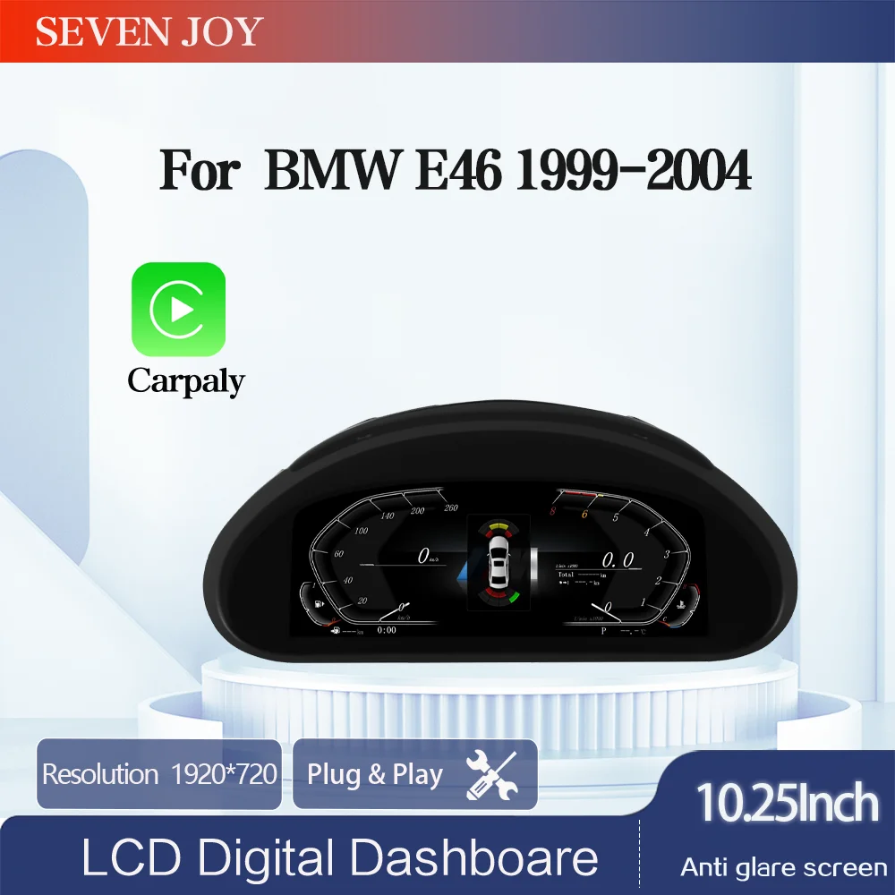 Digital instrument cluster For BMW E46 1999–2004 10.25'' HD screen Wireless CarPlay Odometer,speedometer cluster,Dashboard
Digital instrument cluster For BMW E46 1999–2004 10.25'' HD screen Wireless CarPlay Odometer,speedometer cluster,Dashboard
