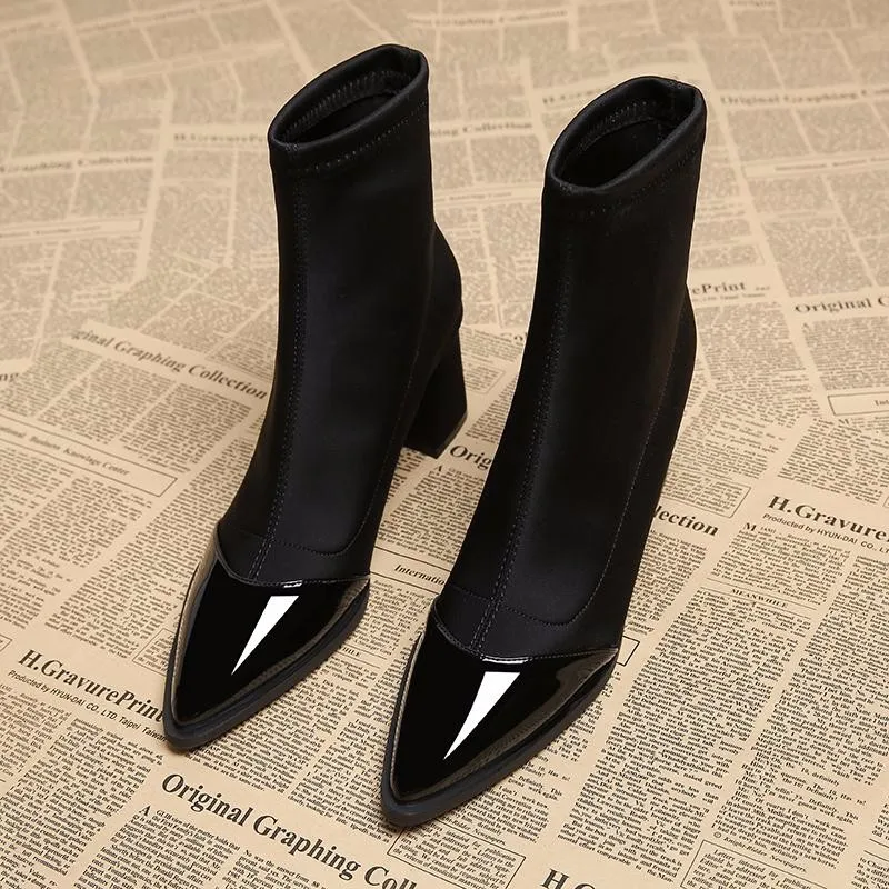 Women's Fashion Boots Pointed Toe Square Heel No Strap Cover Heels Leisure Work Spring Autumn French Elegant Zapatillas De Mujer
Women's Fashion Boots Pointed Toe Square Heel No Strap Cover Heels Leisure Work Spring Autumn French Elegant Zapatillas De Mujer