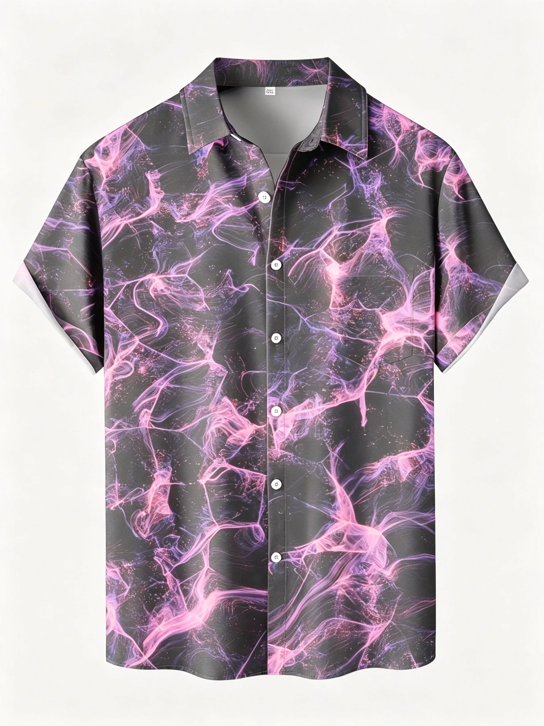 Men's Black Pink Purple Smoke Swirl Print Button Up Shirt, Turndown Collar Tops for Spring Summer Streetwear Casual Daily Wear
Men's Black Pink Purple Smoke Swirl Print Button Up Shirt, Turndown Collar Tops for Spring Summer Streetwear Casual Daily Wear